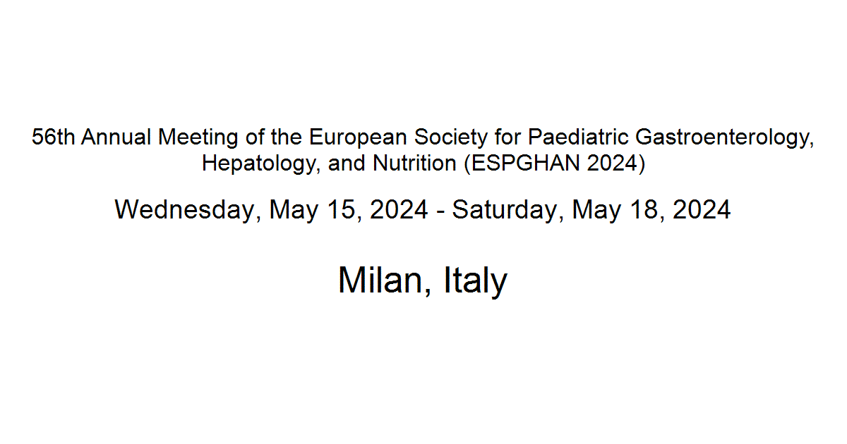 56th Annual Meeting of the European Society for Paediatric