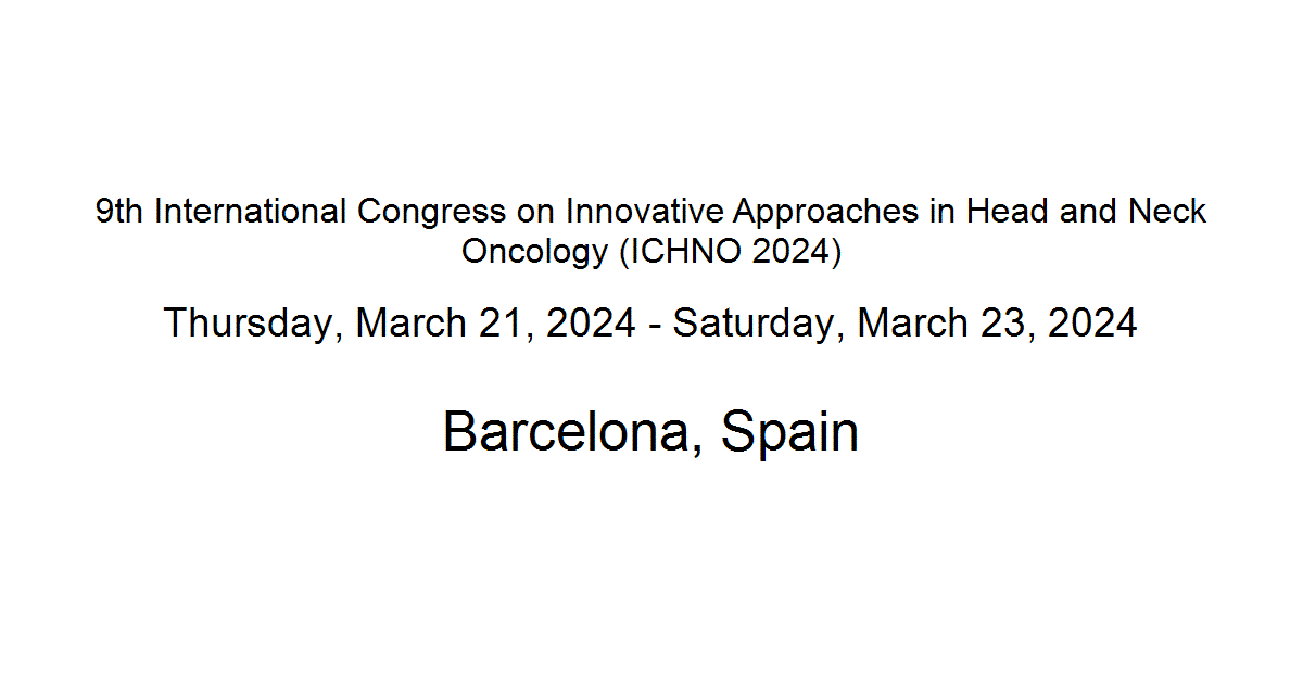  9th International Congress on Innovative Approaches in Head and Neck Bildidee 